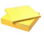 Servilletas polka amarilla 20un