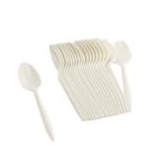 Cucharas plásticas blancas 20un