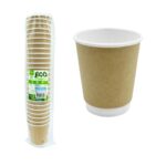 Vasos eco kraft 8oz 25un