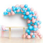 Arco de globos celeste orgánico 100un