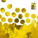 Confeti papel metalizado dorado un