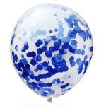 Globo R12 confeti azul 12un