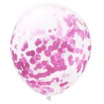 Globo R12 confeti fucsia 12un