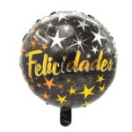 Globo 45cm FC felicidades negro un