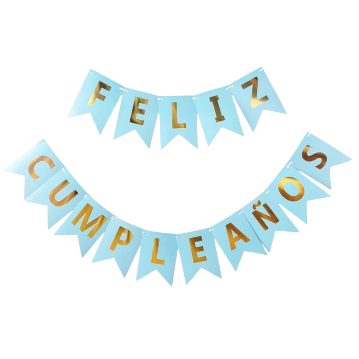 Guirnalda fc celeste Banderín celeste/dorado F.C un - Imagen 1