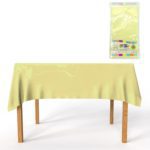 Mantel plástico amarillo pastel 137×274 cm un