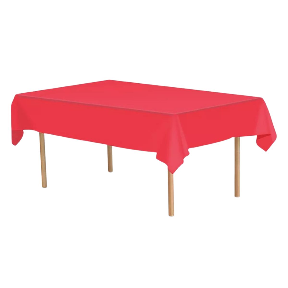 Mantel rojo Mantel plástico rojo 137×274 cm un - Imagen 1