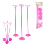Set 3un varillas con base rosadas