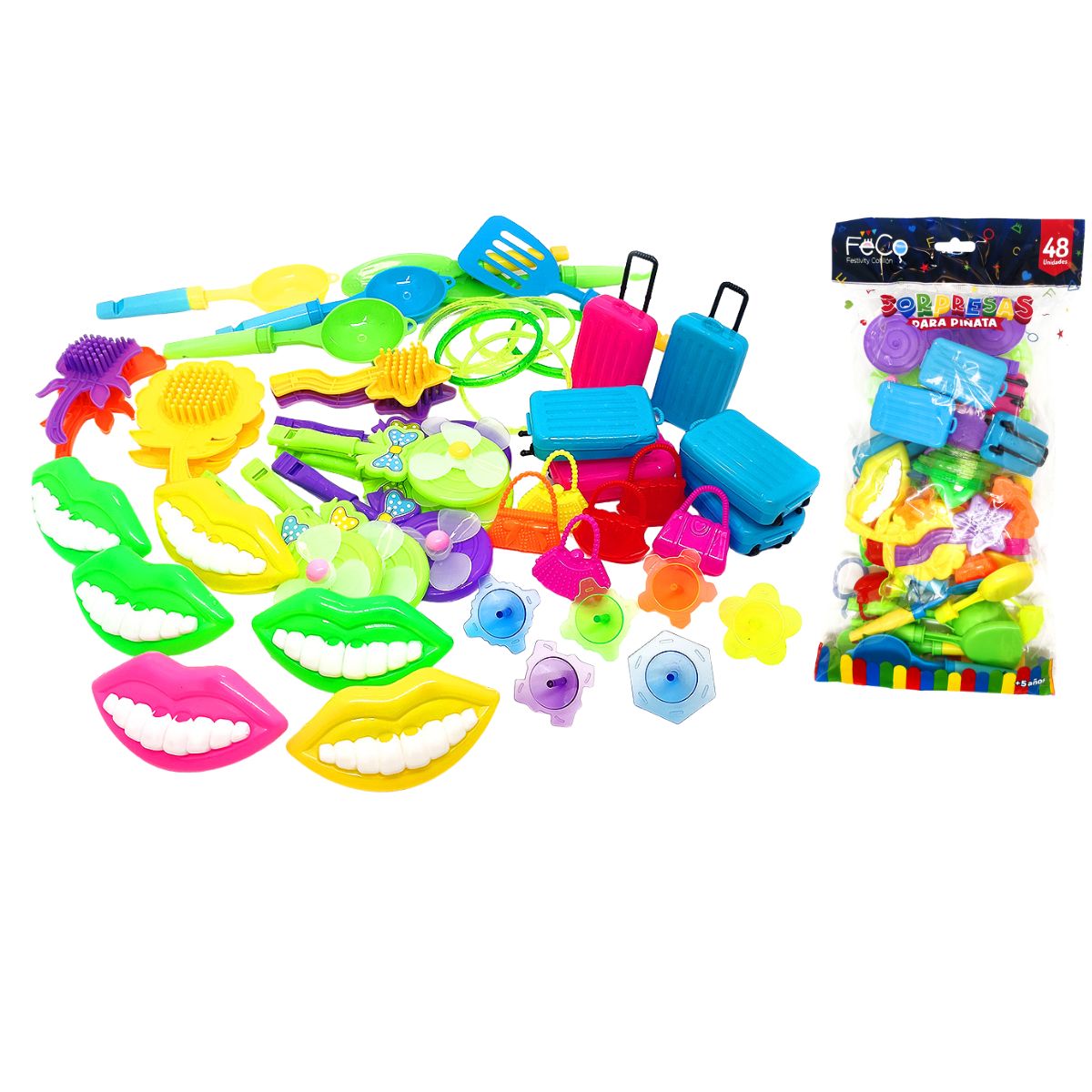 Set piñata 1 Set 48un de sorpresas piñata - Imagen 1