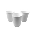 Vasos 7oz de papel blanco 10un