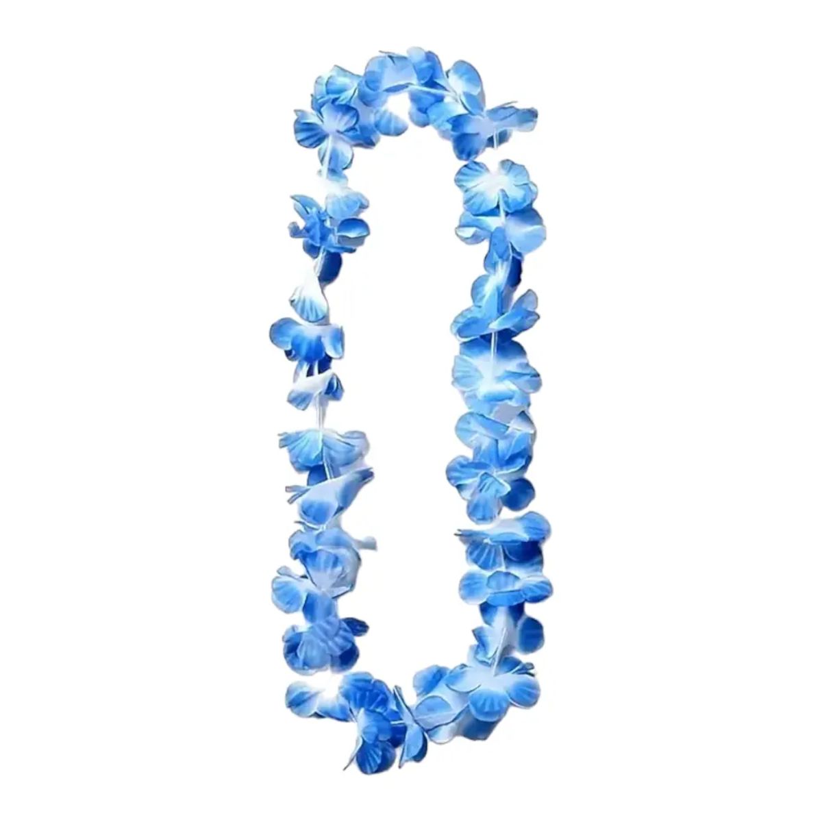 collar azul blanco Collar hawaiano azul y blanco un - Imagen 1