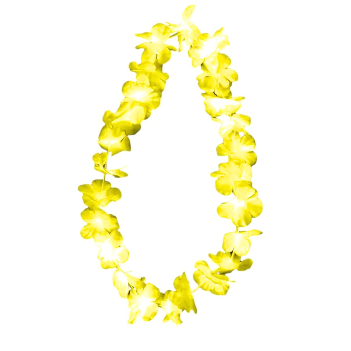 collar blanco amarillo Collar hawaiano amarillo y blanco un - Imagen 1