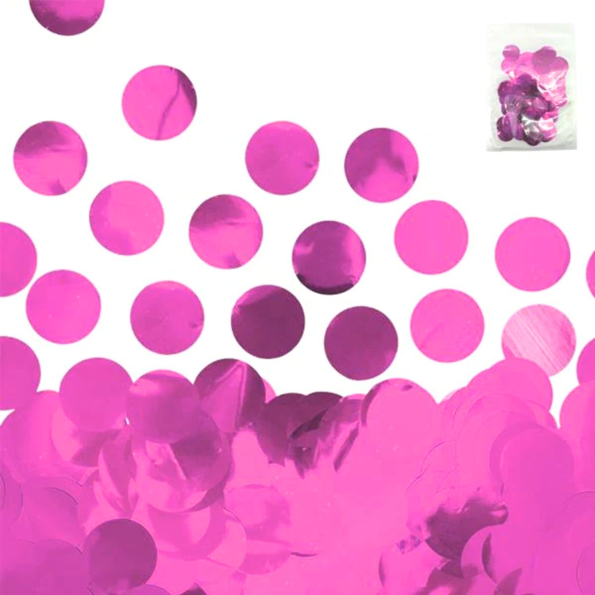 confeti fucsia Confeti papel metalizado fucsia un - Imagen 1