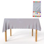 Mantel plástico gris 137×274 cm un