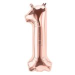 Globo número 1 rose gold 32″ un