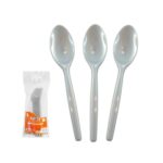 Cuchara plateada matte 10 un