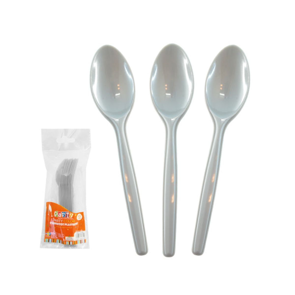 Cuchara gris plata Cuchara plateada matte 10 un - Imagen 1