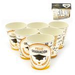 Vasos feliz graduación 6un