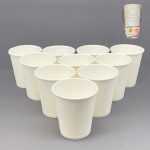 Vasos blancos papel 266ml 10un