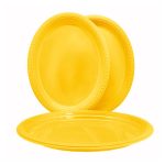 Bandeja ovalada amarilla 5 un