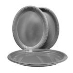 Bandeja ovalada plateada 5 un