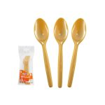 Cuchara dorada matte 10 un