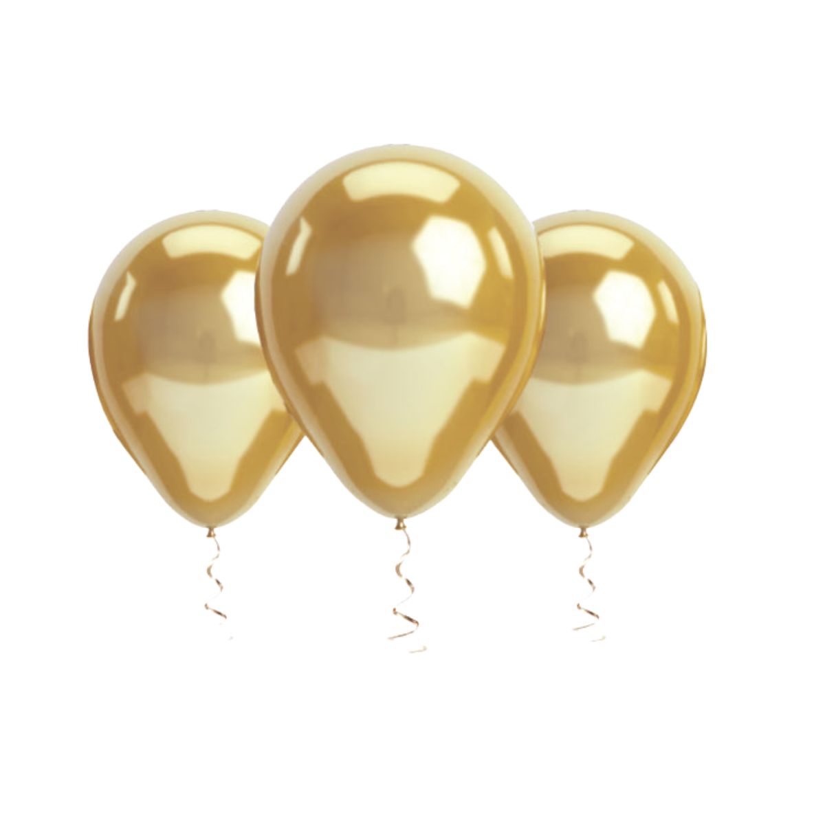 globo dorado crome Globos R9 dorado 25un - Imagen 1