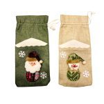 Deco bolsa de tela para botella navidad un