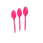 Cucharas plásticas fucsia 20un