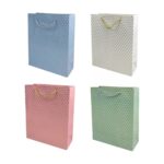 Bolsa de regalo brillo puntos 30x40cm un