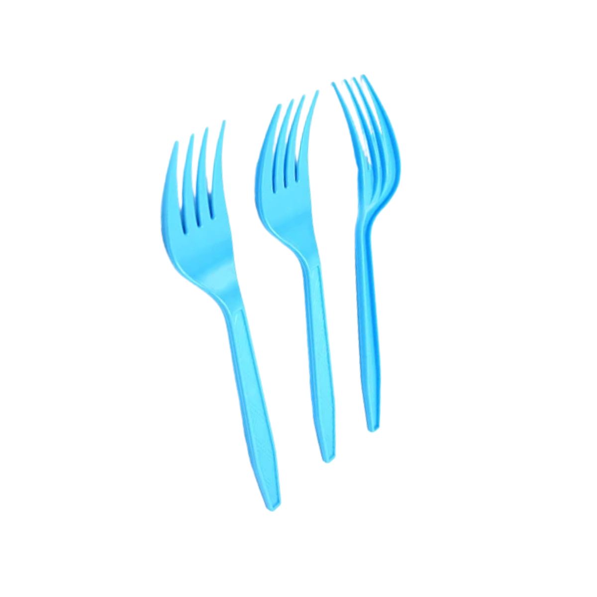 tenedor celeste 20 Tenedores plásticos celeste 20un - Imagen 1