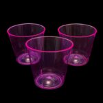 Vasos shot acrílico neón fucsia 30un